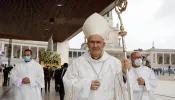 Cardinal José Tolentino de Mendonça celebrates Mass at Fatima, Portugal, May 13, 2021.